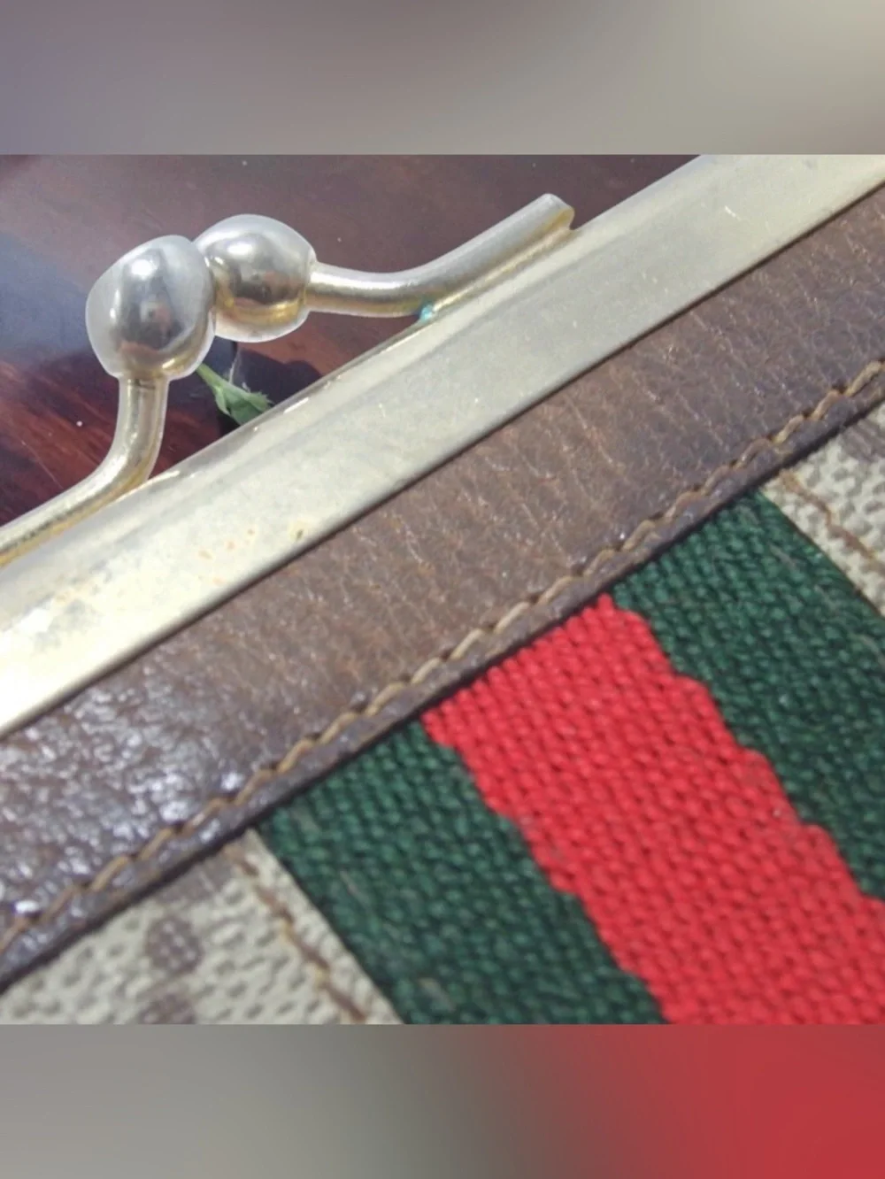 GUCCI Accessory Collection Vintage Sherry Line Kisslock Coin Purse 😍❤️ - Picture 10 of 16